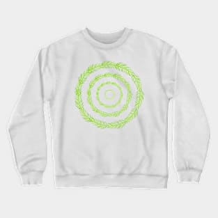 Green fern-leaf circle Crewneck Sweatshirt